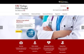 Verdugo Hills Hospital website design for USC Keck by MJM Designz