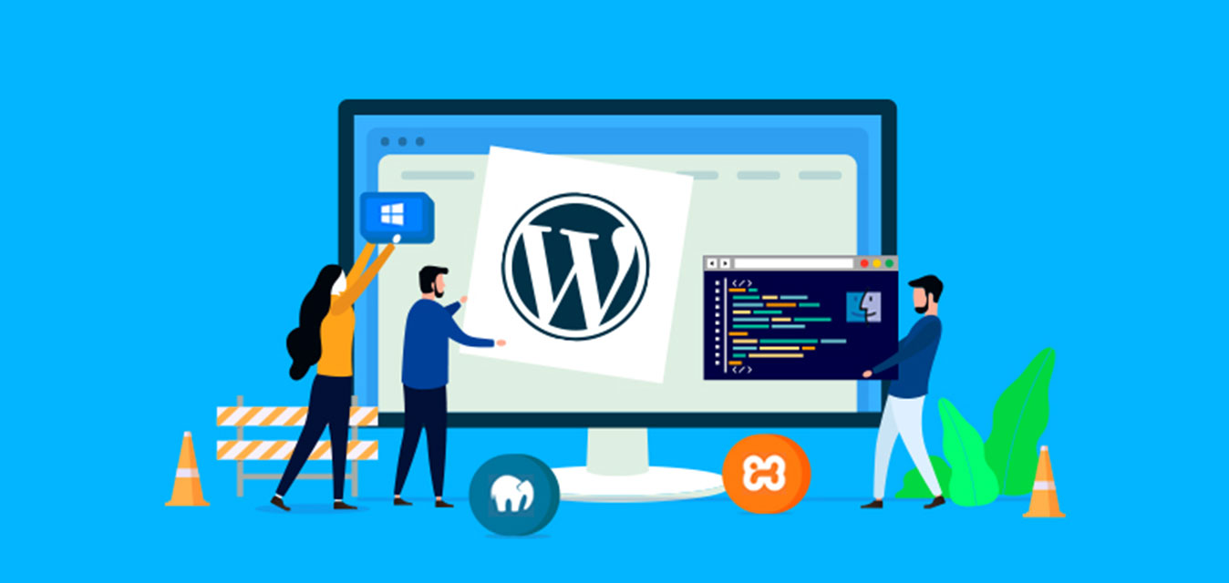 Installing WordPress on a web server.