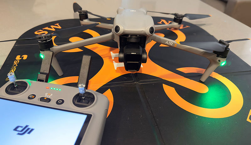 Drone aerial photo showing property overview and clean composition