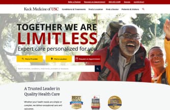 Hospital web design and UX for Keck Medicine in Los Angeles