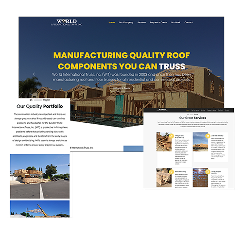 World International Truss website for Victorville manufacturer